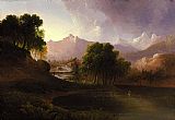 Thomas Doughty Landscape with Stream and Mountains painting